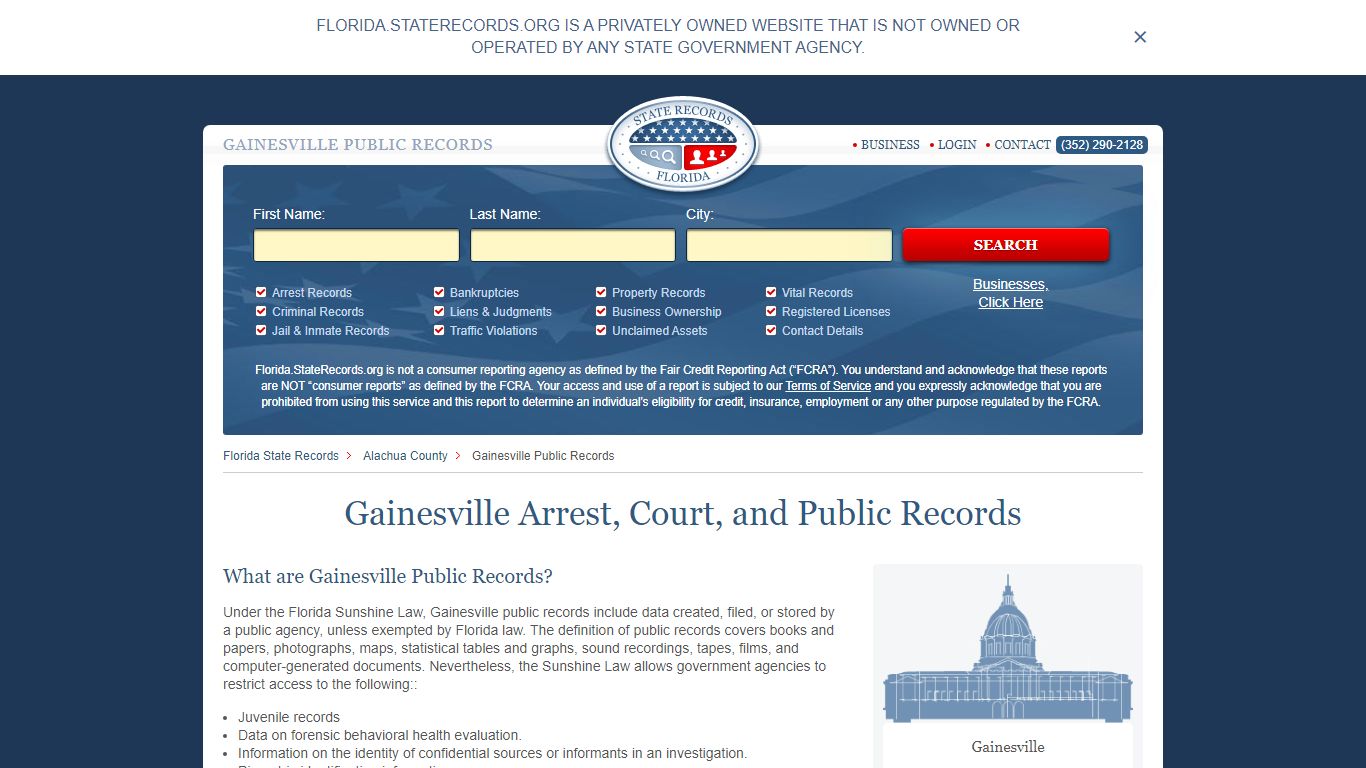 Gainesville Arrest and Public Records | Florida.StateRecords.org
